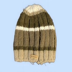 Columbia Kids' Knit Beanie - Olive and Cream